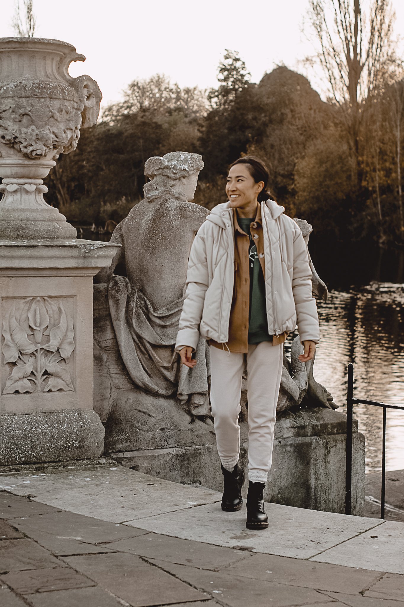 Puffer Jacket and Casual Cozy Layers in London — AMANDA N HAMMOND